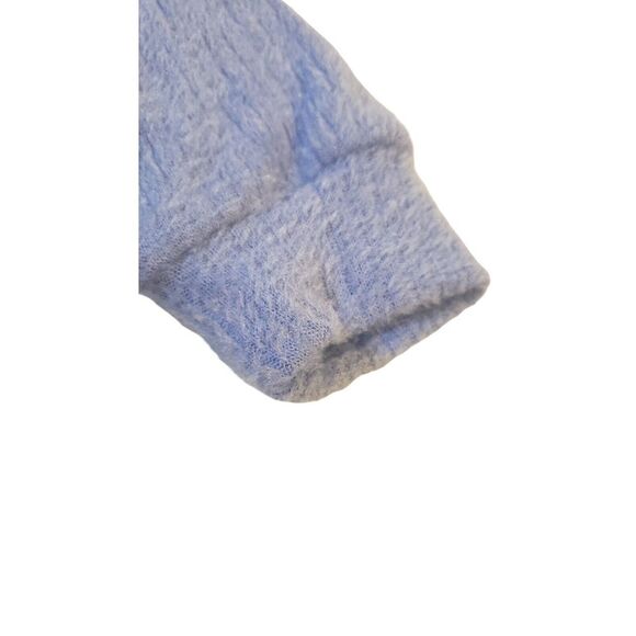 Hippie Rose Fuzzy Cropped Sweater Purple V Neck Super Soft‎ Comfy L Designer - Picture 8 of 16